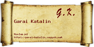 Garai Katalin névjegykártya